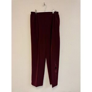 Regal‎ Burgundy Pull On Pants Large USA Stretch Vintage